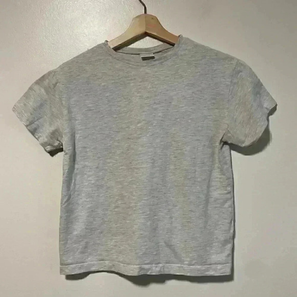 Zara Kids Light Grey Heathered Cotton T-Shirt - 11/12 - Picture 1 of 5